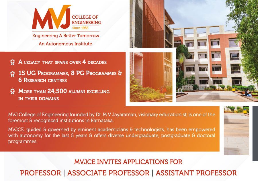 Mvjce Invites Applications For Professors Associate Assistant Thumb