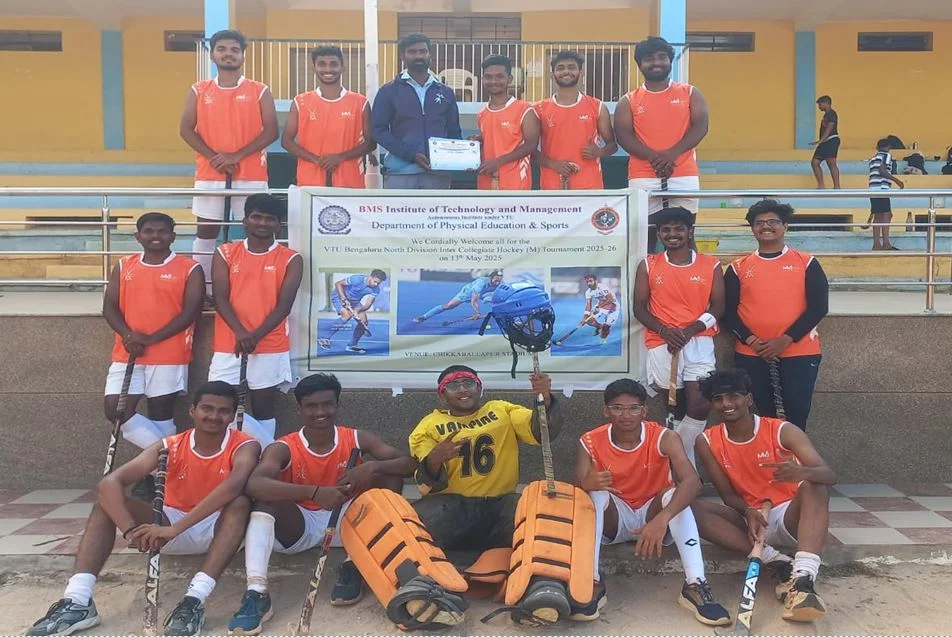 MVJCE Men’s Hockey Team Triumphs at VTU Bangalore North Division Tournament