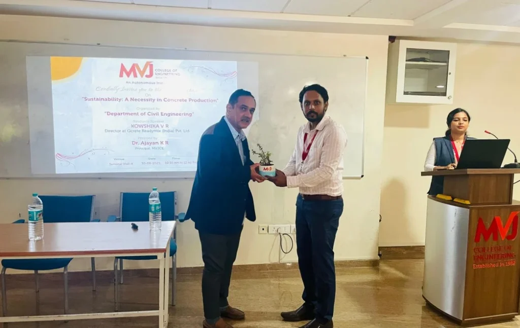 Guest Lecture on “Sustainability A Necessity in Concrete Production”