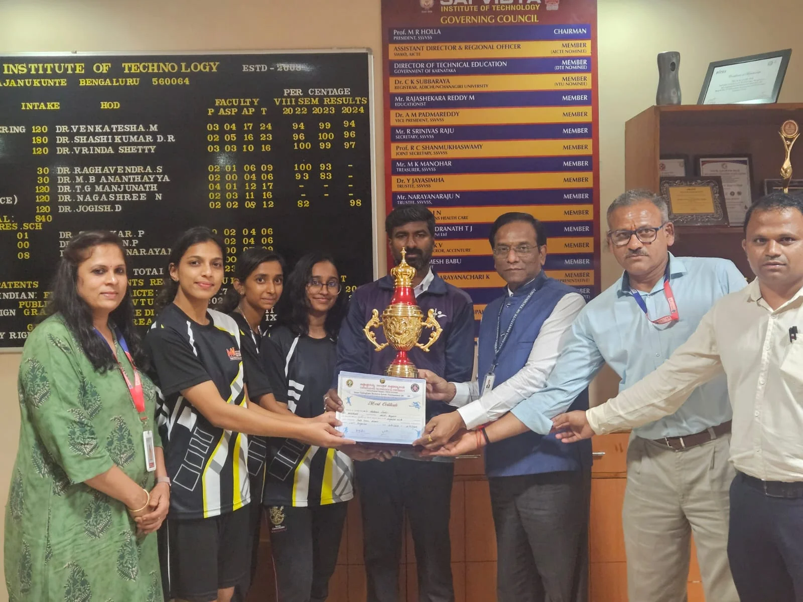 MVJCE Women’s Table Tennis Team