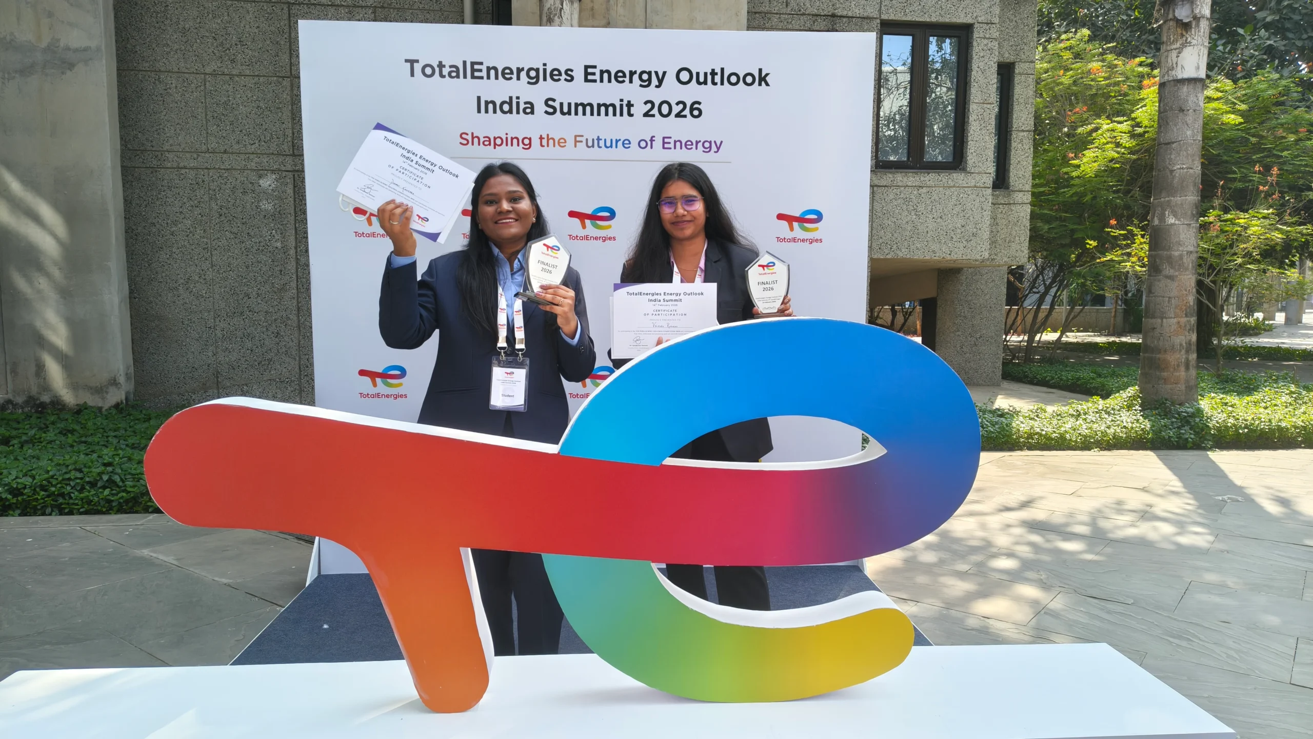 Dhwani Kansara and Velkuru Rukmini Secure Second Position at TEO – Ideathon 2026
