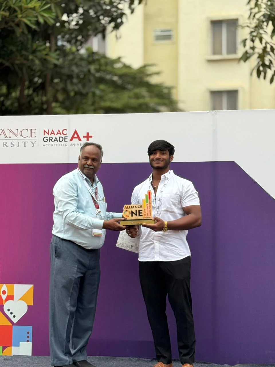 Rupin V. R. Wins First Prize in Powerlifting at Alliance University