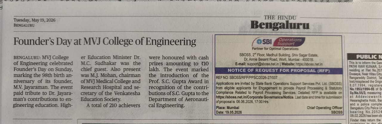 Founders' Day 19.4.2026 The Hindu