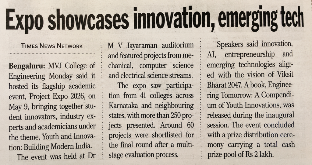 Project Expo ToI 12th May 2026