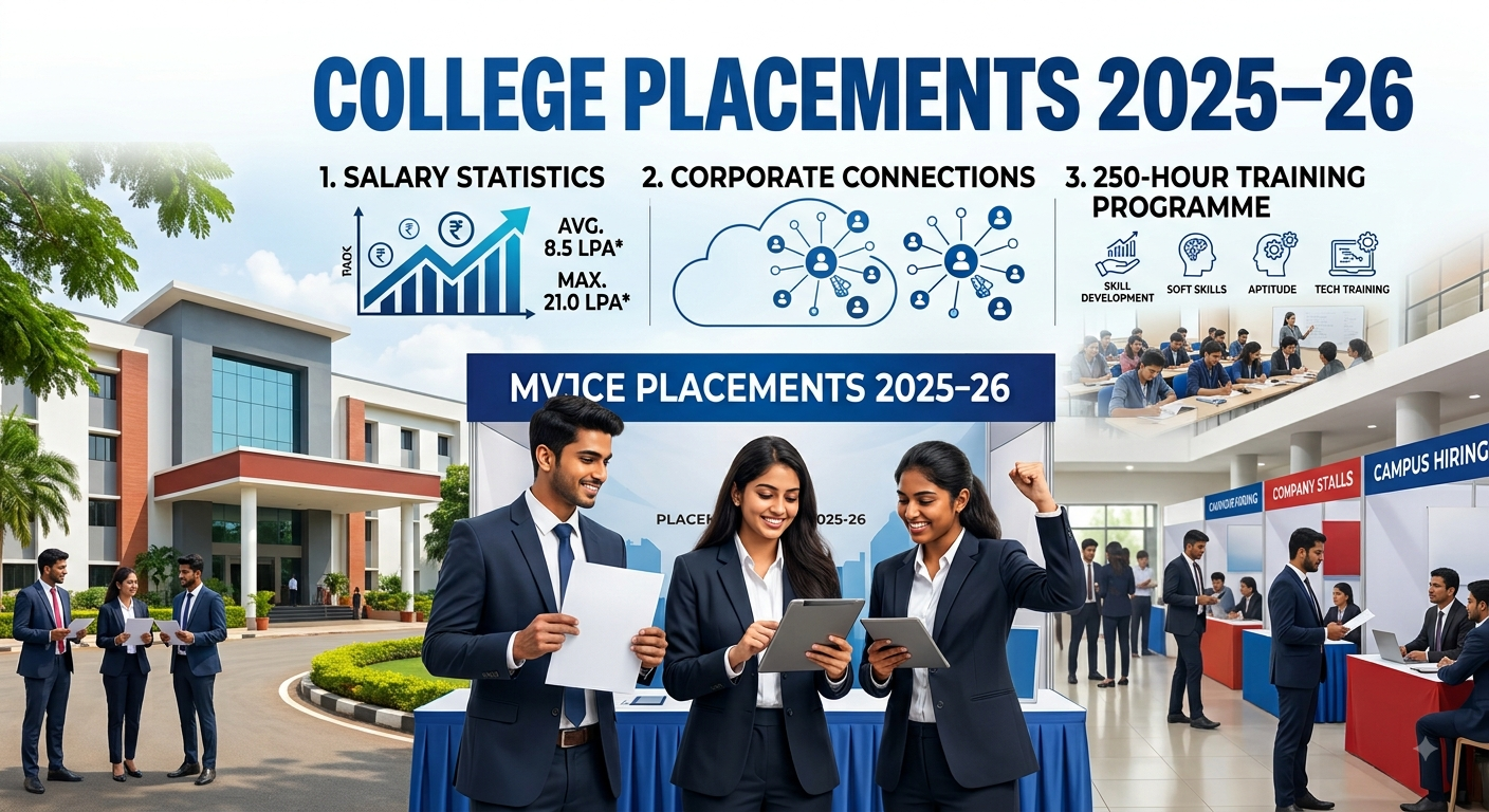 MVJCE Placements 2025–26 Salary Statistics, Corporate Connections and the 250 Hour Training Programme